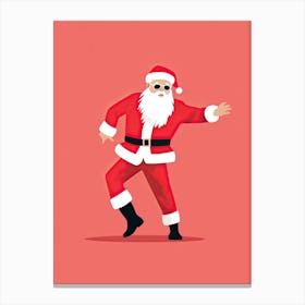 Santa Claus Dancing 43 Funny Christmas Canvas Print