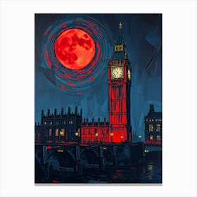 Full Moon Over Big Ben Canvas Print