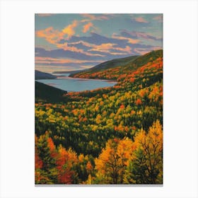 Acadia National Park 1 United States Of America Vintage Poster Canvas Print