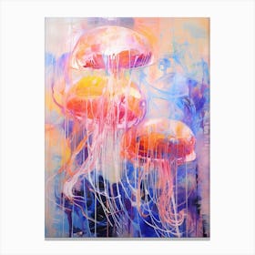 Jellyfish Abstract Expressionism 3 Canvas Print