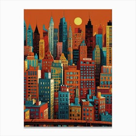 New York City Skyline 5 Canvas Print