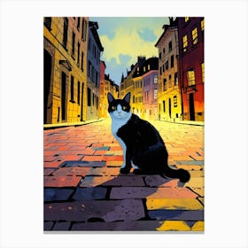 Cat In The City 3 Canvas Print