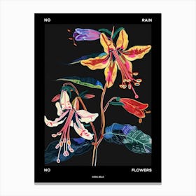 No Rain No Flowers Poster Coral Bells 4 Canvas Print