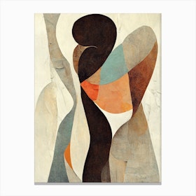 Abstract Figure Earth Tones 2 Canvas Print