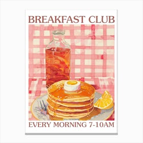 Breakfast Club Pancakes With Honey 4 Canvas Print