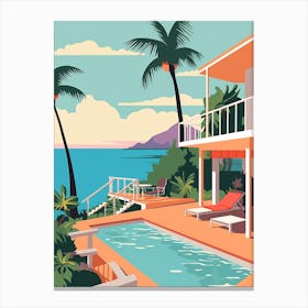 Virgin Islands 1 Travel Illustration Canvas Print