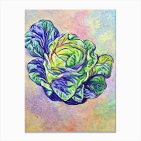 Lettuce 3 Fauvist vegetable Canvas Print