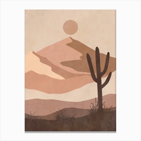 Cactus In The Desert 31 Canvas Print