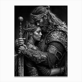 Viking Couple Canvas Print