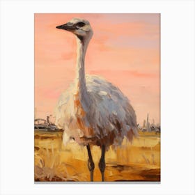 Bird Painting Ostrich 3 Canvas Print