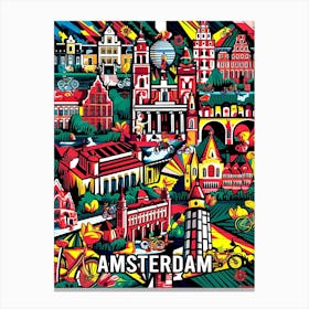 Amsterdam Cityscape Canvas Print