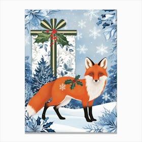 Christmas Fox Canvas Print