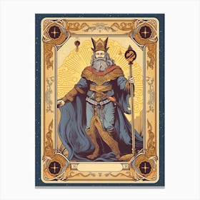 The King Tarot Card Canvas Print