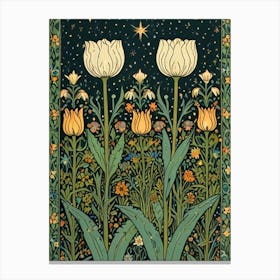 William Morris Tulips Canvas Print