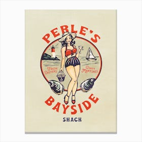 Perles Bayside Oyster Shack Canvas Print