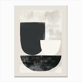 Black And White Abstract Painting Canvas Print