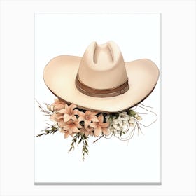 Cowgirl Hat With Flowers 4 Canvas Print
