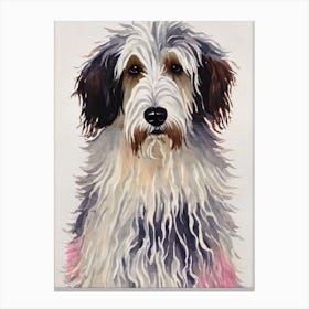 Bergamasco 2 Sheepdog Watercolour dog Canvas Print