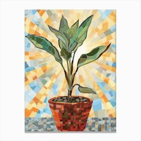 Mosaic Plant 2 Canvas Print