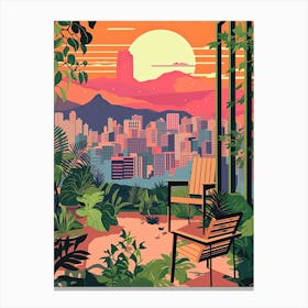 Rio De Janeiro, Brazil, Graphic Illustration 3 Canvas Print