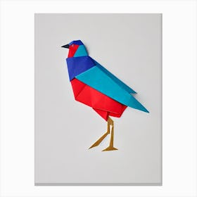 Pheasant Origami Bird Canvas Print