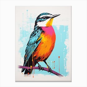 Andy Warhol Style Bird Dipper 3 Canvas Print