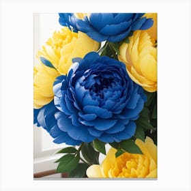 Dreamshaper V7 Oversized Peony Blossoms Cropped Closely With S 0 Canvas Print