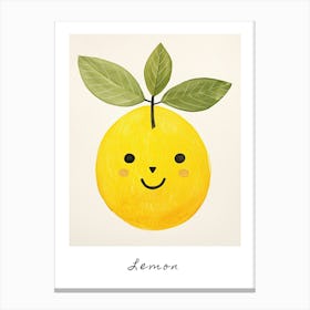Friendly Kids Lemon 3 Poster Canvas Print