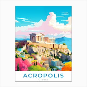 Greece Acropolis Travel Canvas Print