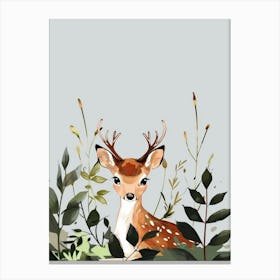 Deer In The Woods 8 Canvas Print