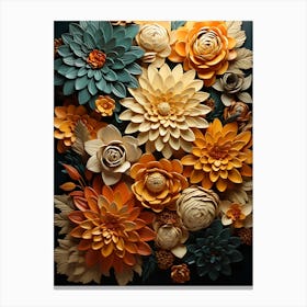 Paper Flowers 1 Canvas Print