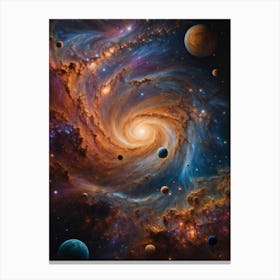 Galaxy In Space Art Print Canvas Print