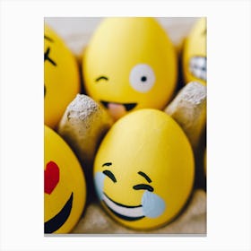 Emoji Eggs Canvas Print