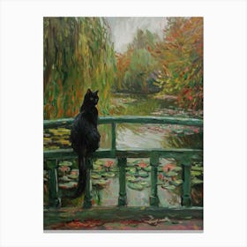 Cat On A Bridge Canvas Print