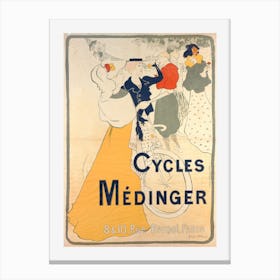 Poster Advertising Medinger Bicycles Canvas Print
