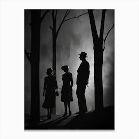 Silhouettes In The Woods Canvas Print