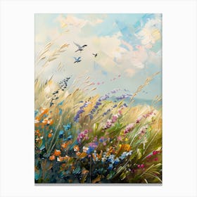 Wild Flowers In The Meadow Canvas Print