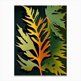 Tamarack Leaf Vibrant Inspired 1 Canvas Print