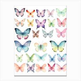 Watercolor Butterflies 2 Canvas Print