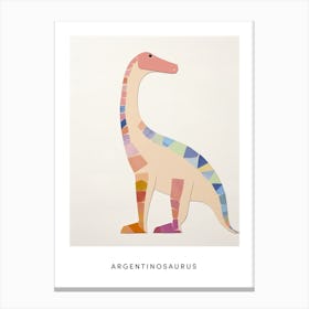 Nursery Dinosaur Art Argentinosaurus 1 Poster Canvas Print