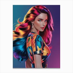 Colorful Girl 3 Canvas Print