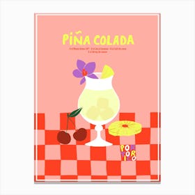 Cocktail collection - Pina Colada Art Print Canvas Print