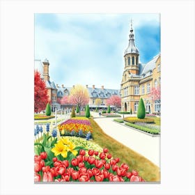 Tulips In The Park Canvas Print