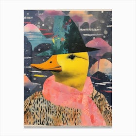 Duck In A Hat Collage 4 Canvas Print