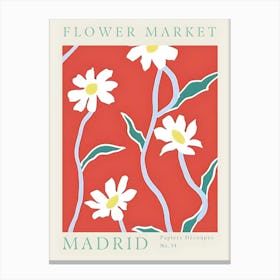 Flower Market Madrid 3 Canvas Print