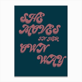 She Moves In Her Own Way, The Kooks, Minimal, Music, Song, Art, Wall Print Canvas Print