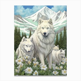 Wolf Pack Scenery 9 Canvas Print