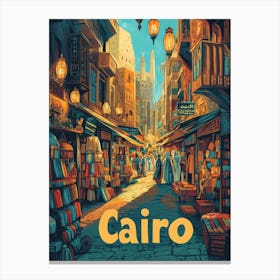 Aihrgdesign A Classic 1960s Travel Poster For Cairo 4 Canvas Print