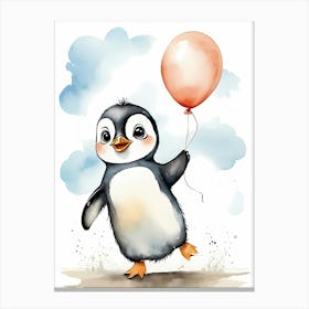Adorable Chibi Baby Penguin (12) Canvas Print