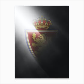 Real Zaragoza Spain Football Poster Canvas Print